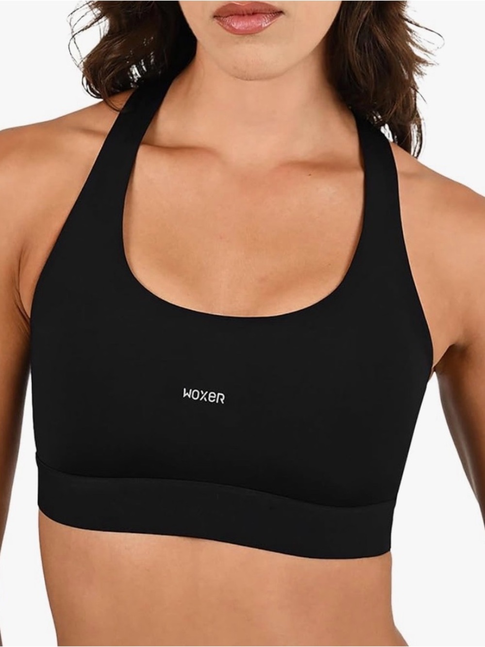 2PCS Woxer Black Racerback Sports Bra - Medium Support